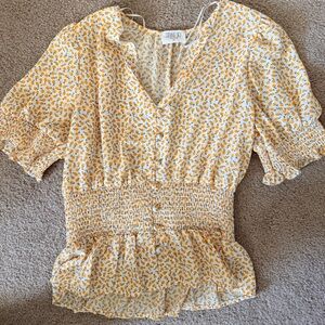 Sienna Sky Yellow Floral Blouse